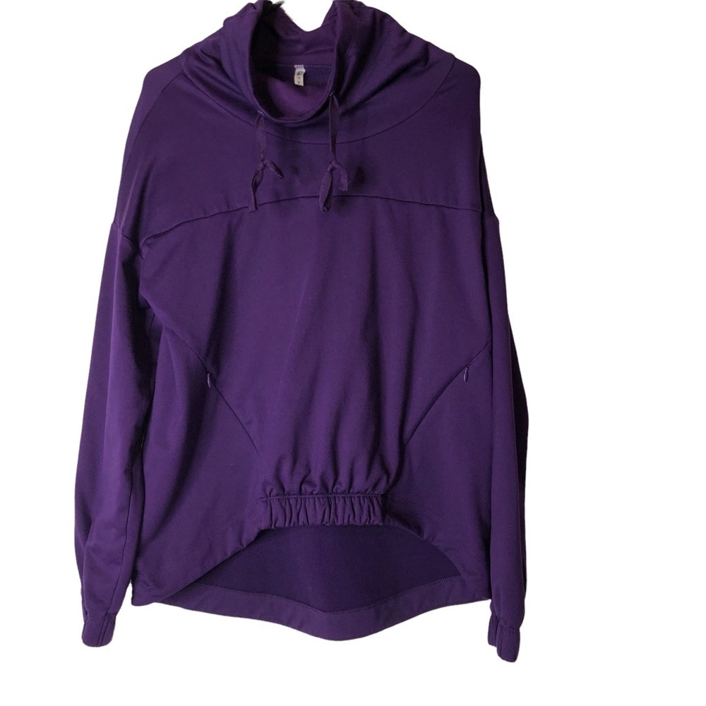 Fabletics Purple‎ Europa Cowl Neck Pullover Sweatshirt Size Small